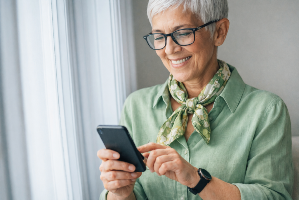 lady telemedicine consultation on her phone